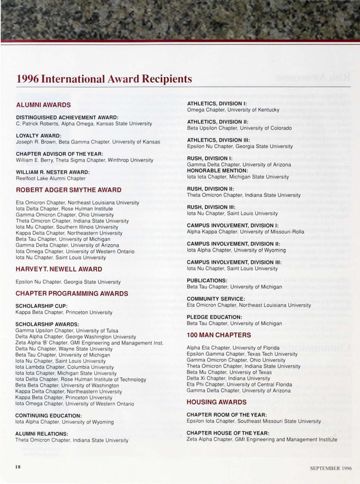1996 International Award Recipients